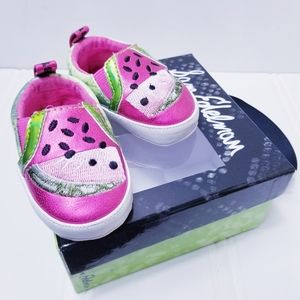 Sam Edelman Blane Baby Sneakers Pink Watermelon Soft Sole NIB Baby Girl Size 1